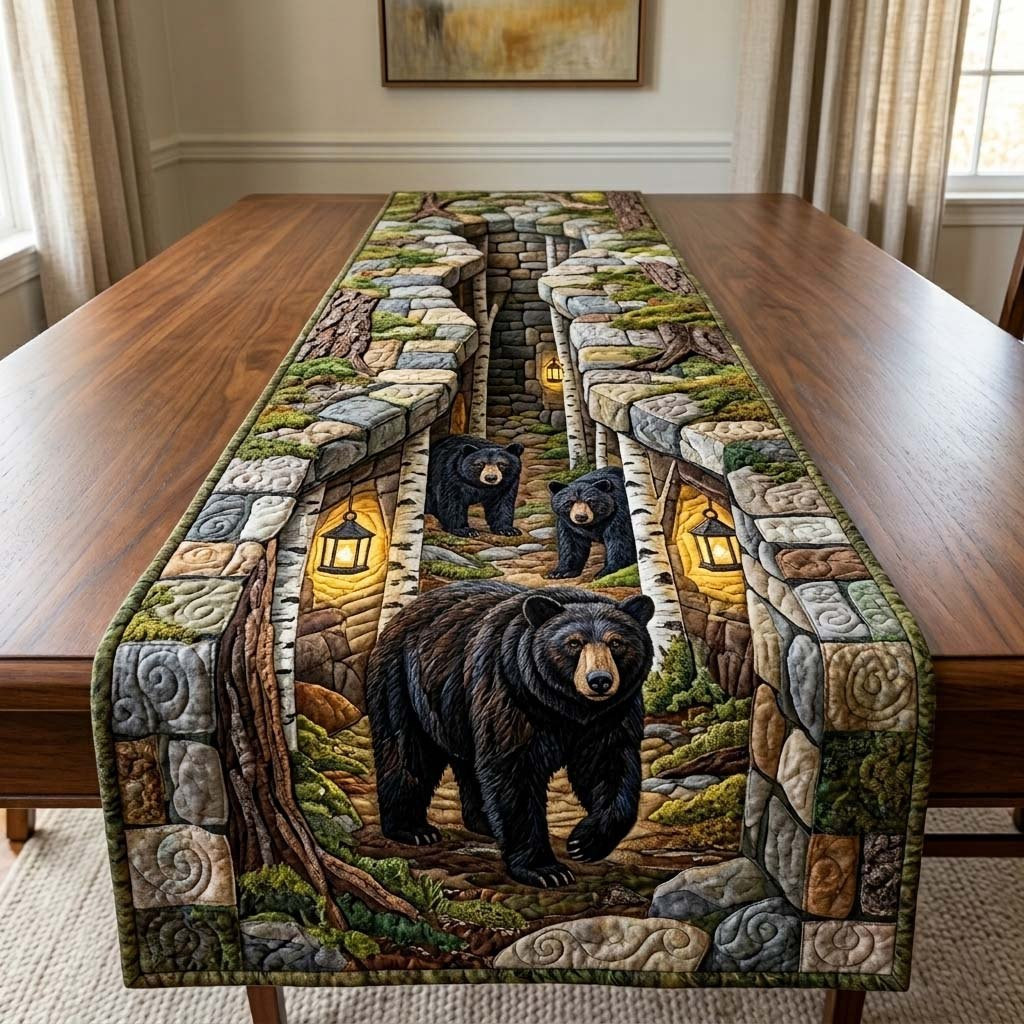 Lantern Bears Table Runner - Made to Order TABLE928