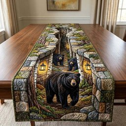 Lantern Bears Table Runner - Made to Order TABLE928