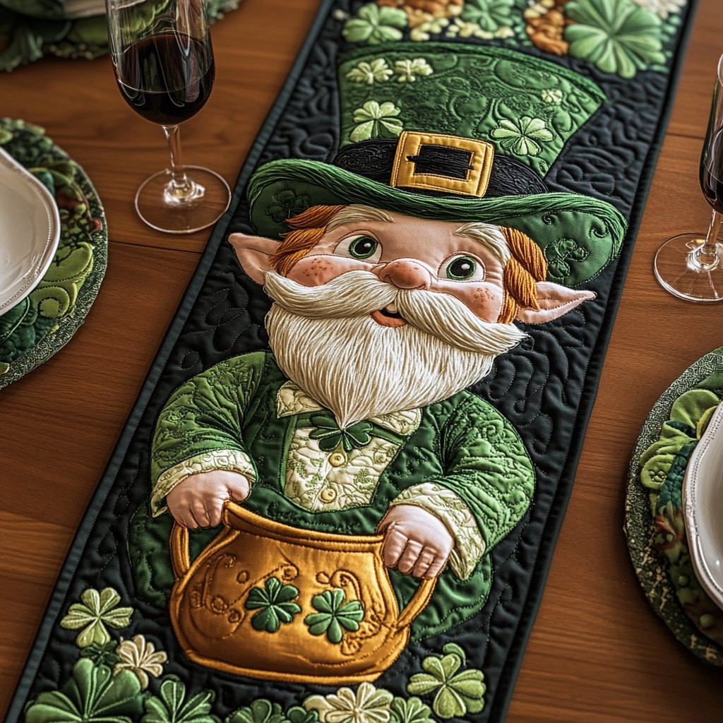 Leprechaun with Pot of Gold Table Runner - Made to Order TABLE928
