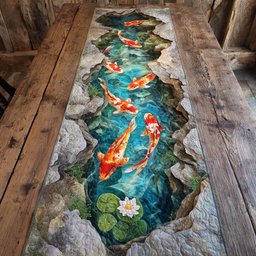 Koi Haven Table Runner - Made to Order TABLE928