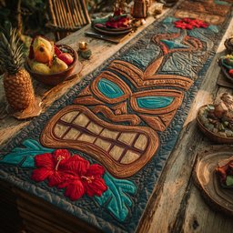 Jungle Tiki Table Runner - Made to Order TABLE928