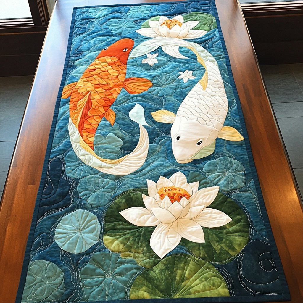 Koi Swim Table Runner - Made to Order TABLE928