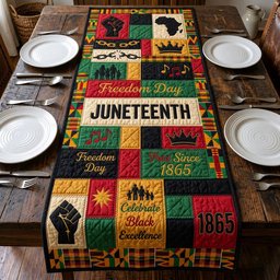 Juneteenth Freedom Day Since 1865 Table Runner - Made to Order TABLE928