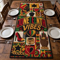 Juneteenth Vibes Patchwork Table Runner - Made to Order TABLE928