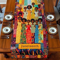 Juneteenth Women on Patchwork Panel Table Runner - Made to Order TABLE928