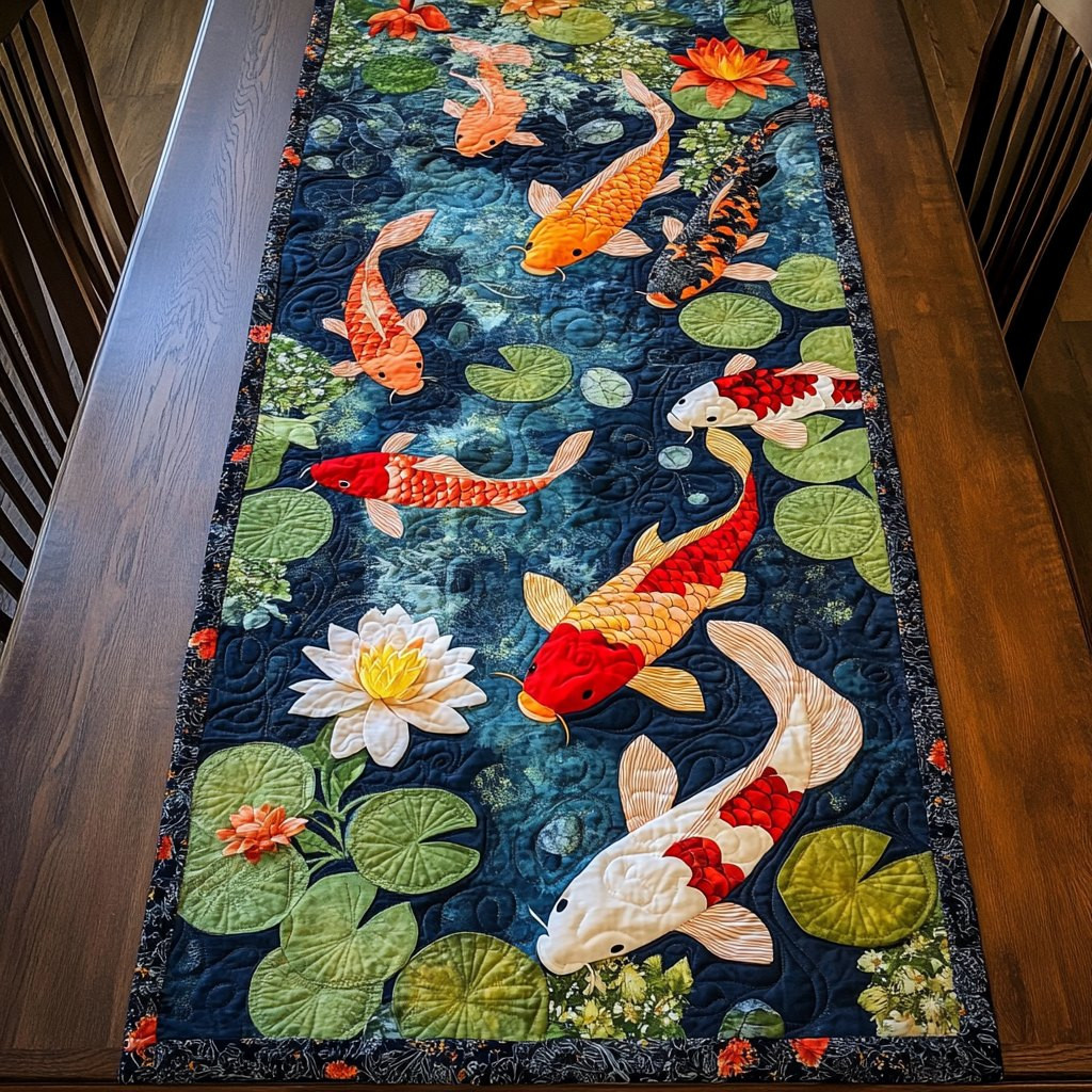 Koi Dream Table Runner - Made to Order TABLE928