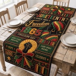 Juneteenth Freedom Ribbon Table Runner - Made to Order TABLE928