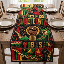 Juneteenth Vibes Celebration Table Runner - Made to Order TABLE928