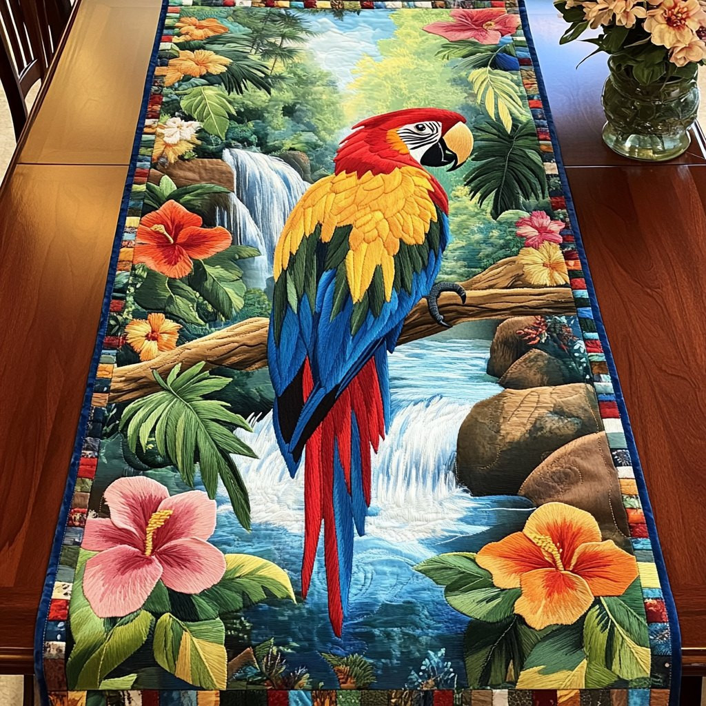 Jungle Parrot Table Runner - Made to Order TABLE928