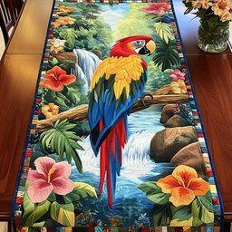 Jungle Parrot Table Runner - Made to Order TABLE928