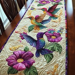 Hummingbird Melody Table Runner - Made to Order TABLE928