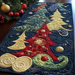 Joyful Evergreen Twist Table Runner - Made to Order TABLE928