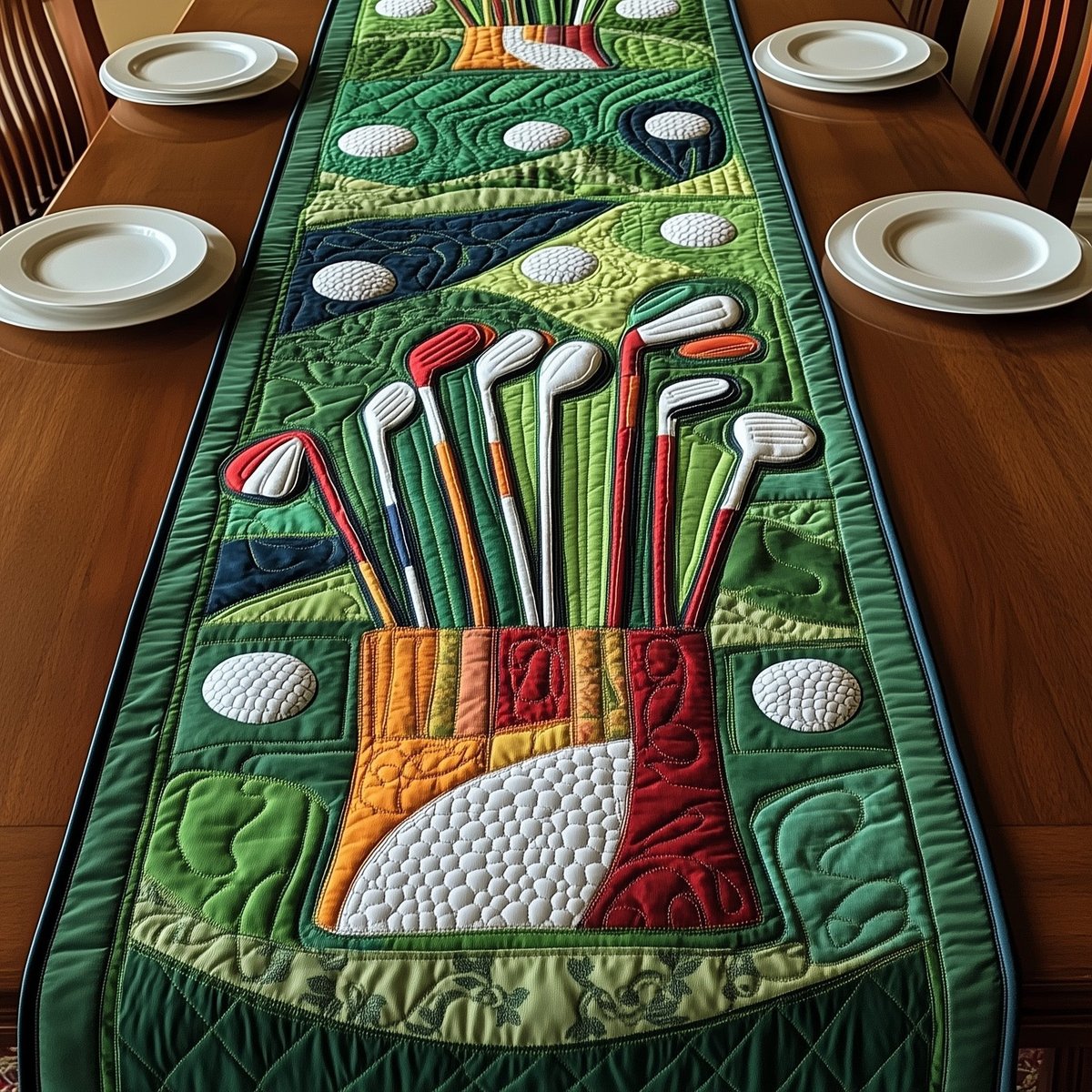 In the Golf Table Runner - Made to Order TABLE928