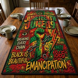 Juneteenth Emancipation Legacy Table Runner - Made to Order TABLE928