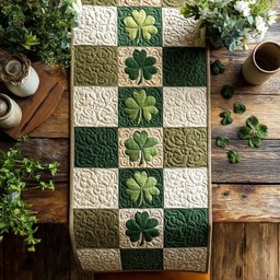 Irish Patch Shamrock Table Runner - Made to Order TABLE928
