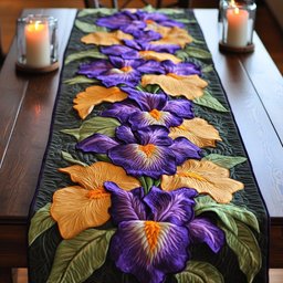 Iris Whispers Table Runner - Made to Order TABLE928