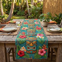 Island Mask Table Runner - Made to Order TABLE928
