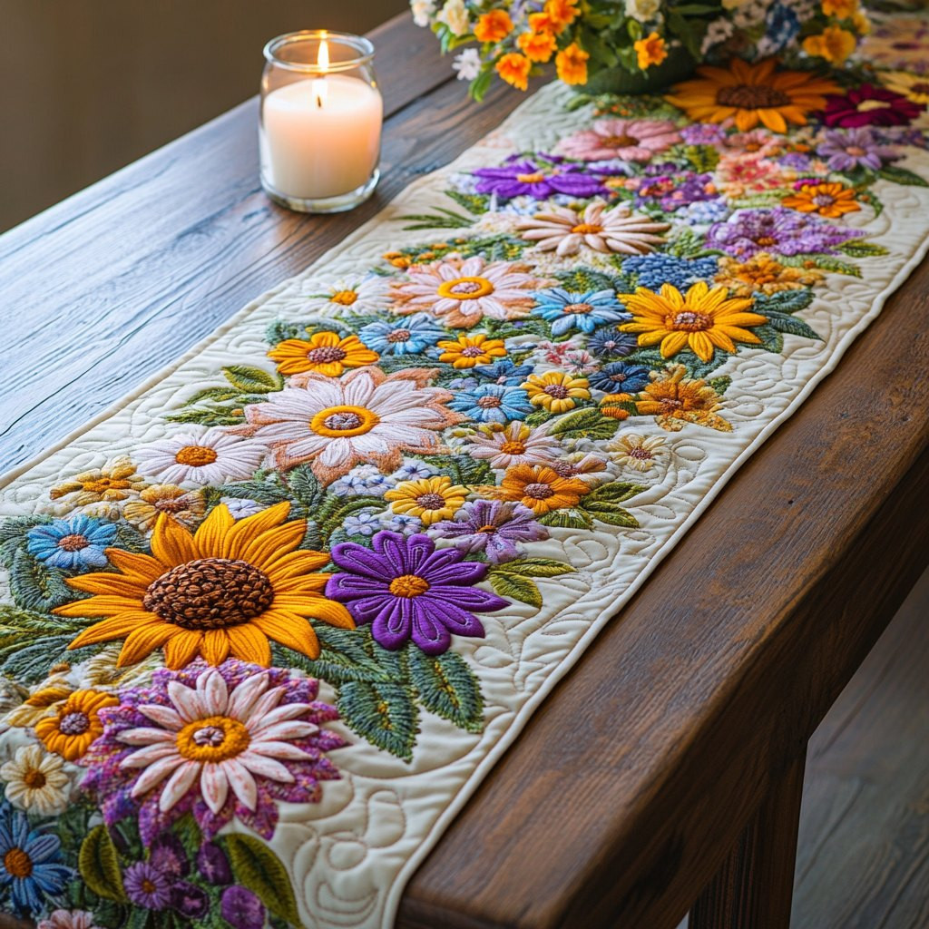 Joyful Petals Table Runner - Made to Order TABLE928