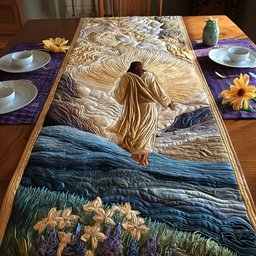 Jesus Walking on the Water Table Runner - Made to Order TABLE928