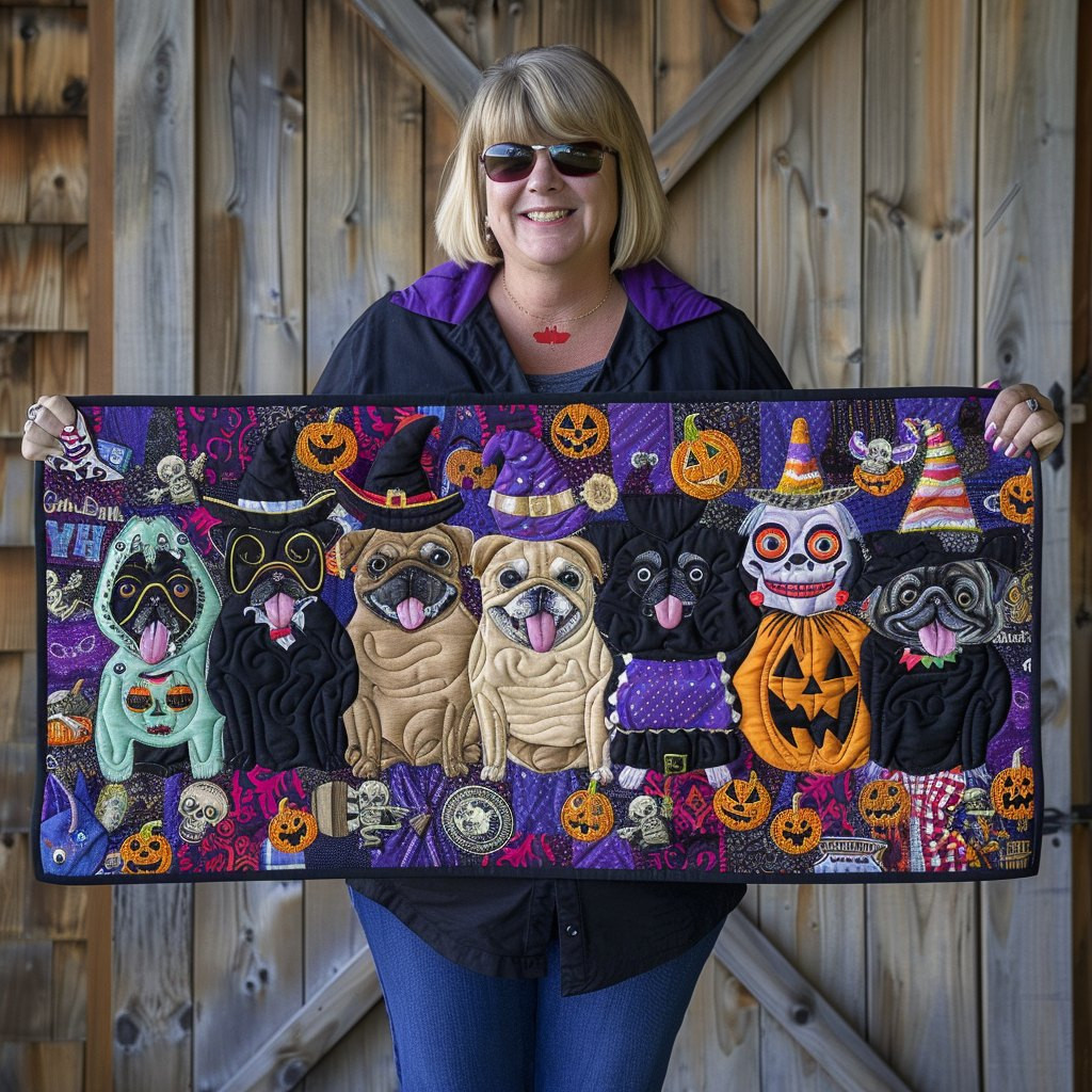 Jovial Pugs Table Runner - Made to Order TABLE928