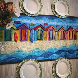 Hut By the Shore Table Runner - Made to Order TABLE928