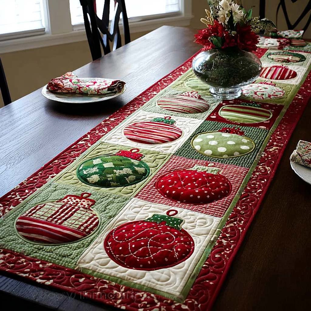 Joyful Baubles Table Runner - Made to Order TABLE928