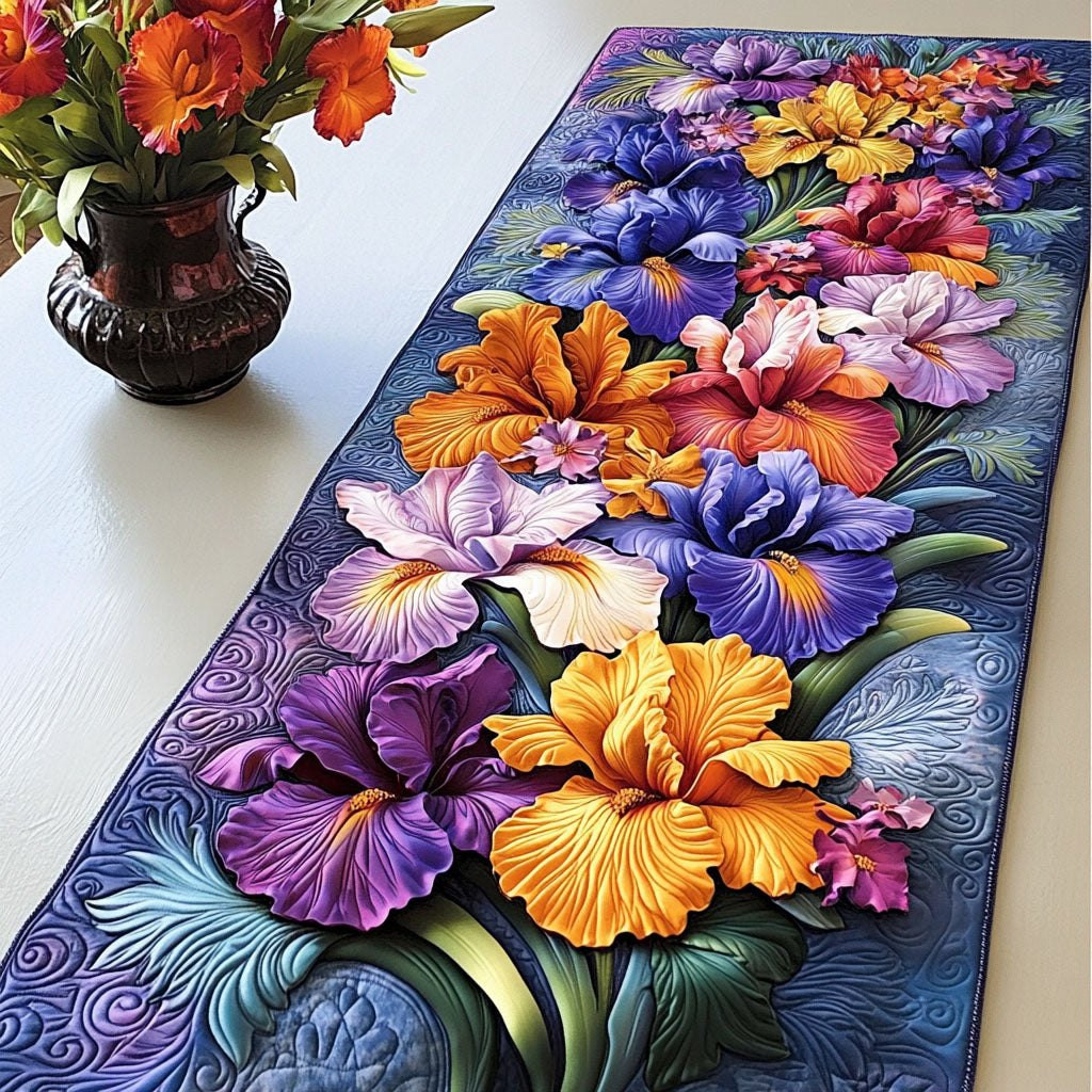 Iris Garden Delight Table Runner - Made to Order TABLE928