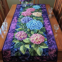 Hydrangea Bloom Elegance Table Runner - Made to Order TABLE928