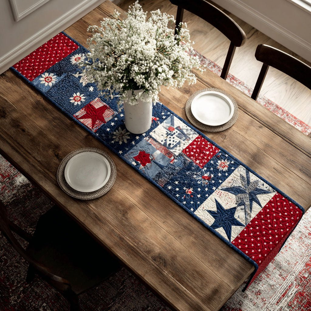 Independence Patches Table Runner - Made to Order TABLE928