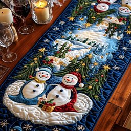 Jingle Snow Table Runner - Made to Order TABLE928