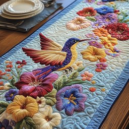 Hummingbird Heaven Table Runner - Made to Order TABLE928