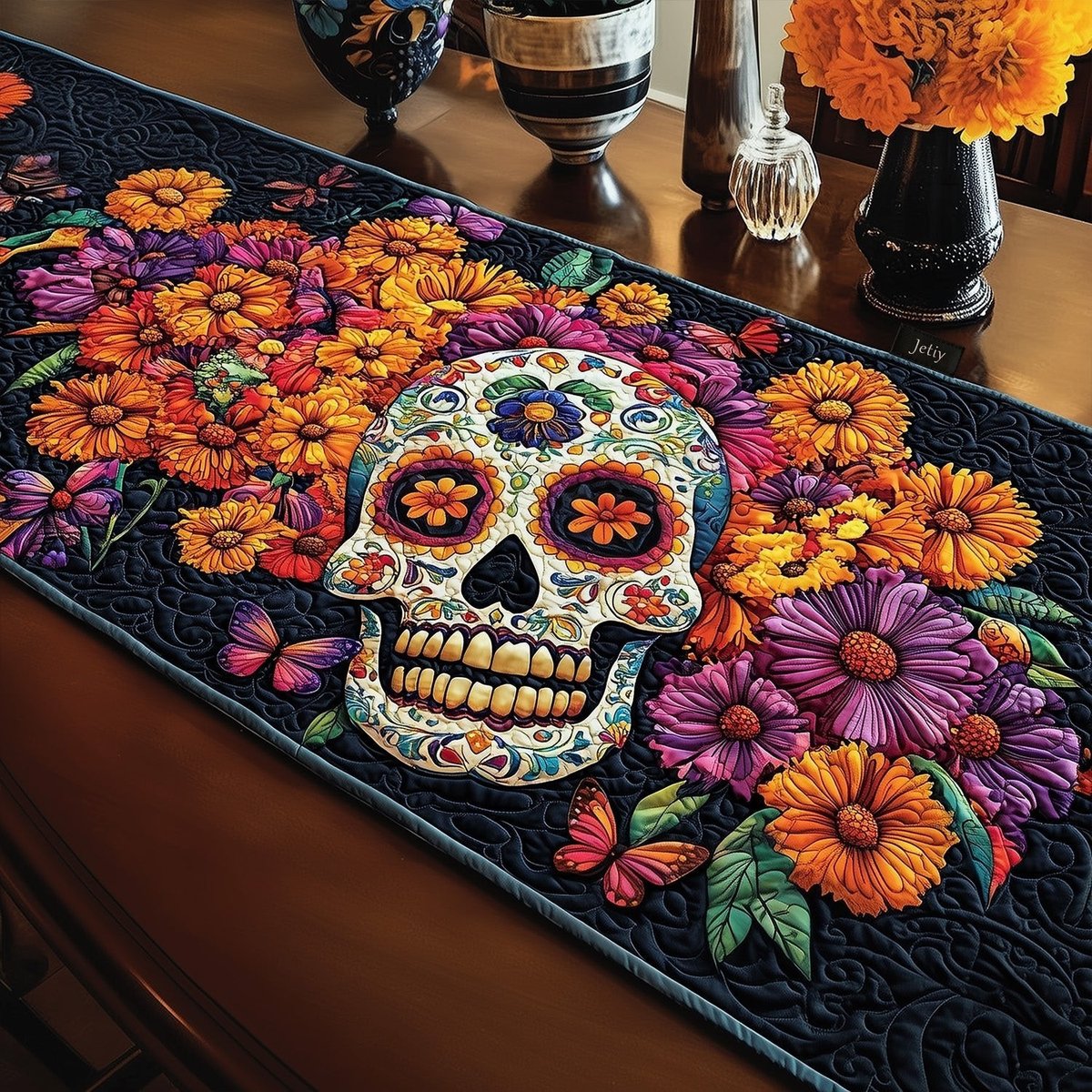 Holiday of the Dead Table Runner - Made to Order TABLE928