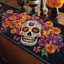 Holiday of the Dead Table Runner - Made to Order TABLE928