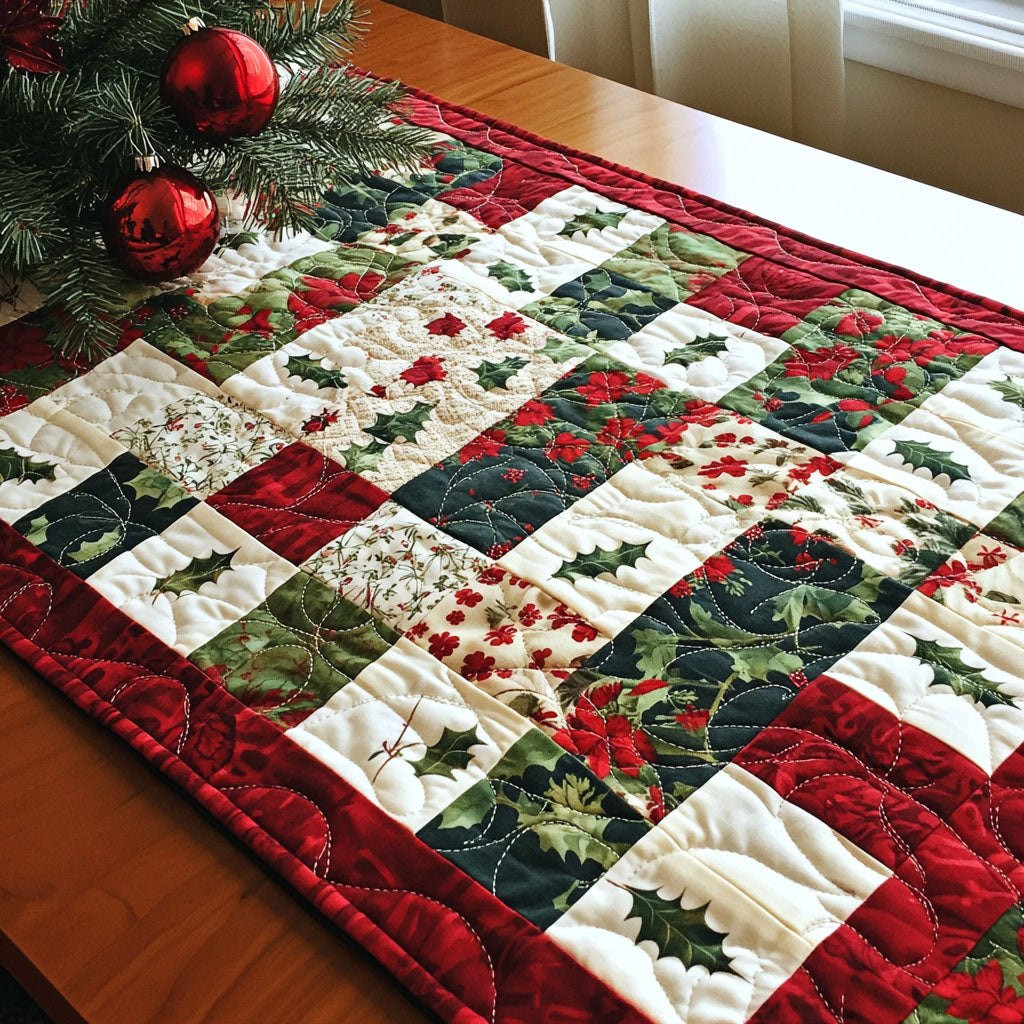Holly Wishes Table Runner - Made to Order TABLE928