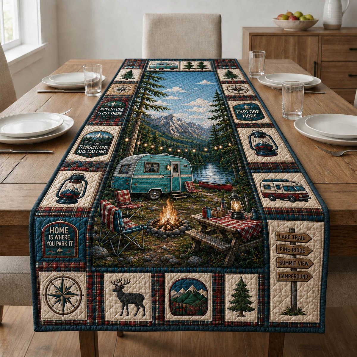 Home Is Where You Park It Table Runner - Made to Order TABLE928