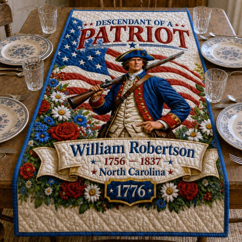 Heritage William Robertson North Carolina Table Runner - Made to Order TABLE928