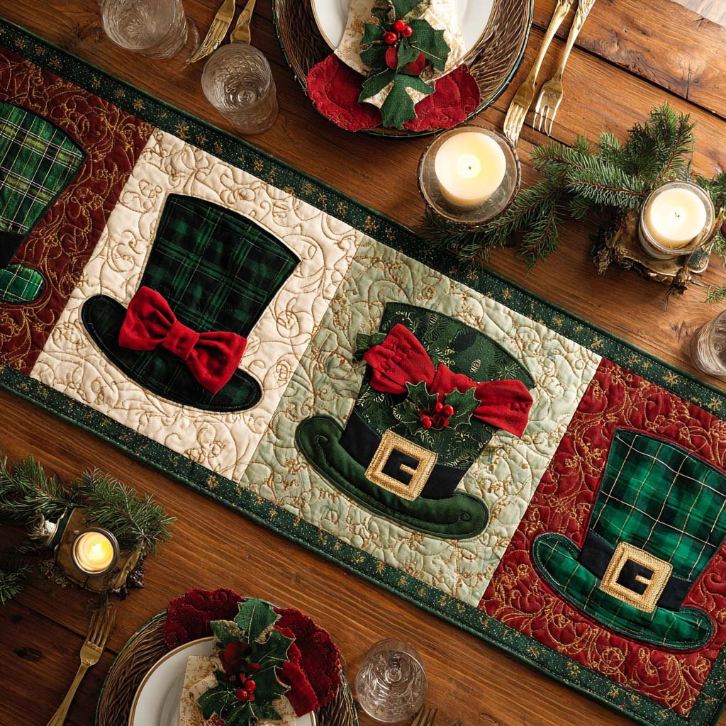 Holiday Hat Table Runner - Made to Order TABLE928