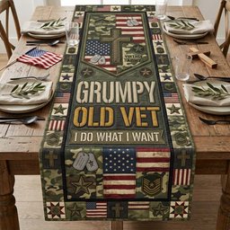 Grumpy Old Vet Table Runner - Made to Order TABLE928
