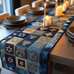Hanukkah Glow Table Runner - Made to Order TABLE928