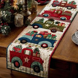 Holiday Trucks Table Runner - Made to Order TABLE928