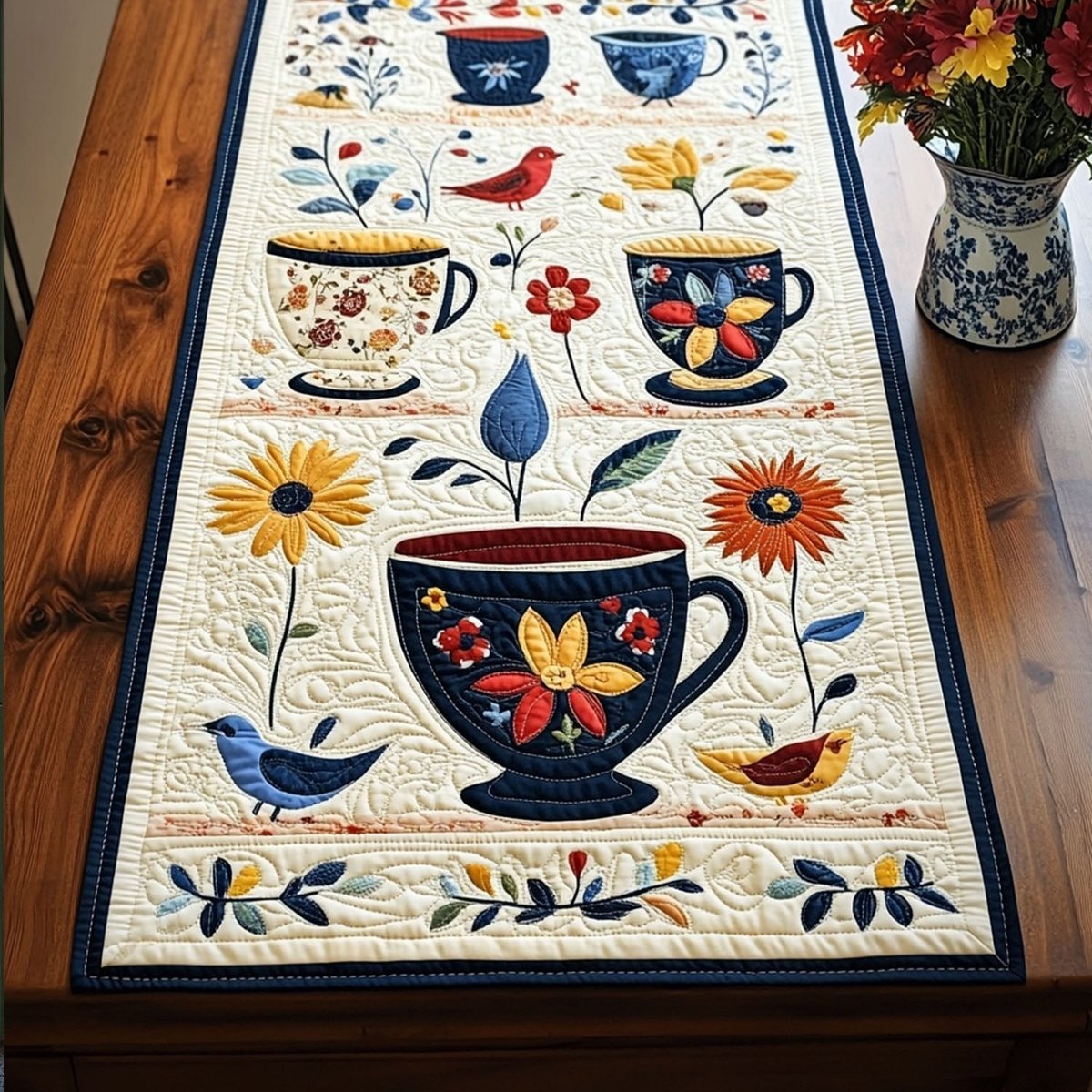 Heritage Blossom Table Runner - Made to Order TABLE928