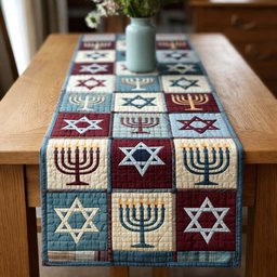 Hanukkah Unity Table Runner - Made to Order TABLE928