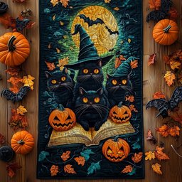 Halloween Night Whiskers Table Runner - Made to Order TABLE928