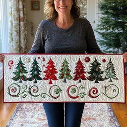 Holiday Tree Magic Table Runner - Made to Order TABLE928