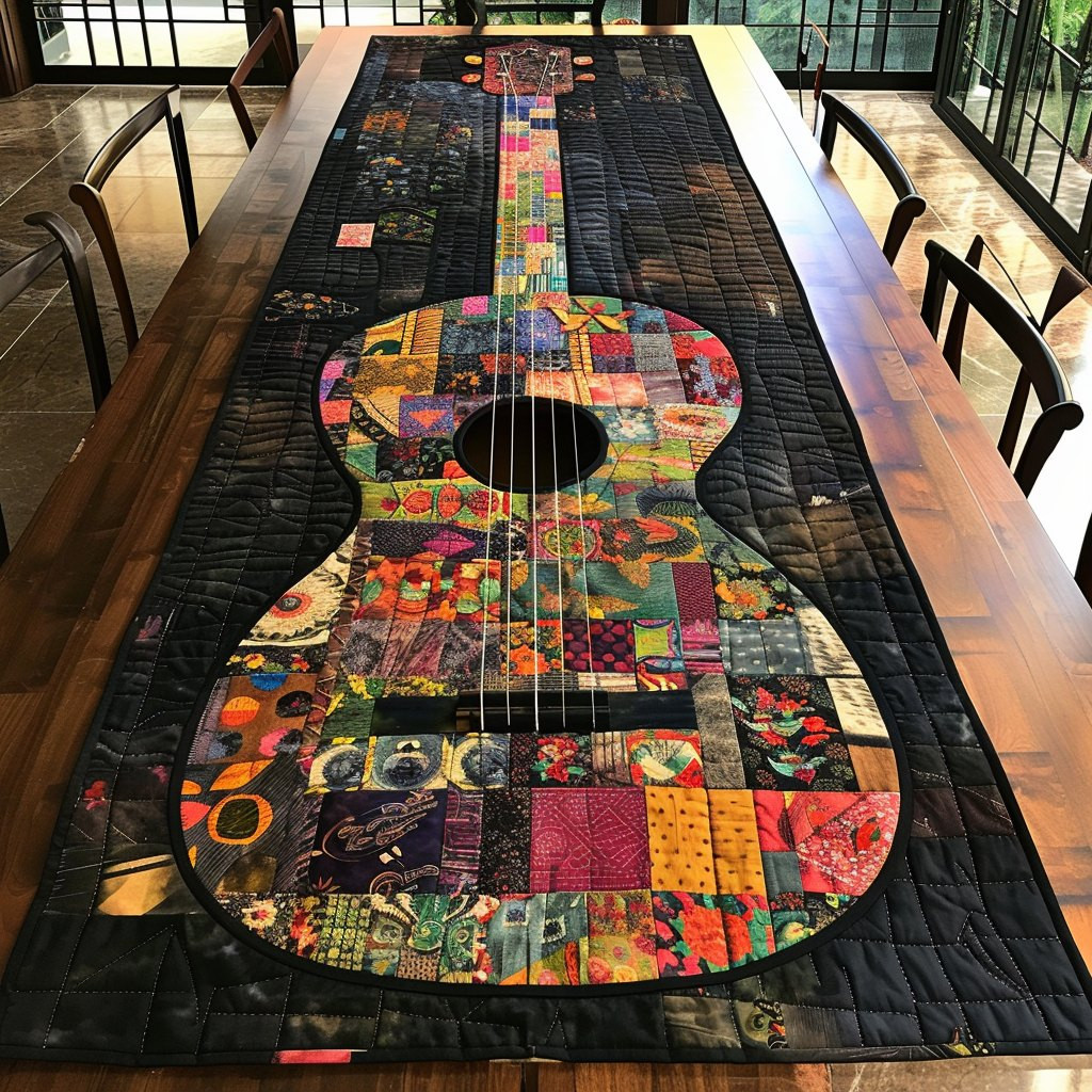 Guitar Colors Serenade Table Runner - Made to Order TABLE928