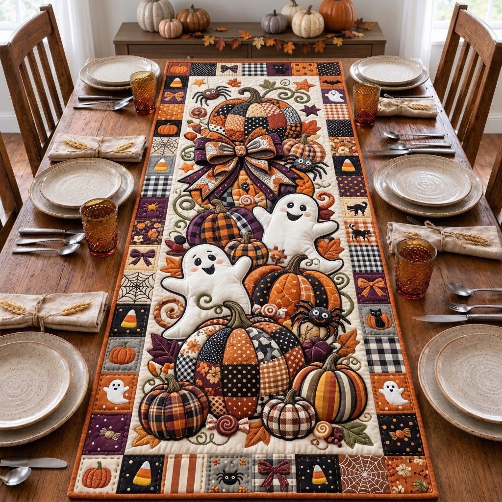 Halloween Pumpkin Ghost Table Runner - Made to Order TABLE928