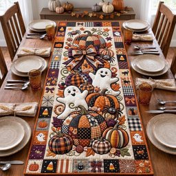 Halloween Pumpkin Ghost Table Runner - Made to Order TABLE928