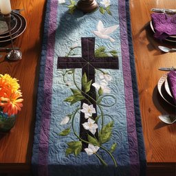 Heavenly Vine Cross Table Runner - Made to Order TABLE928