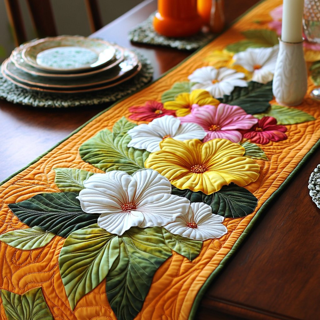 Hibiscus Island Table Runner - Made to Order TABLE928