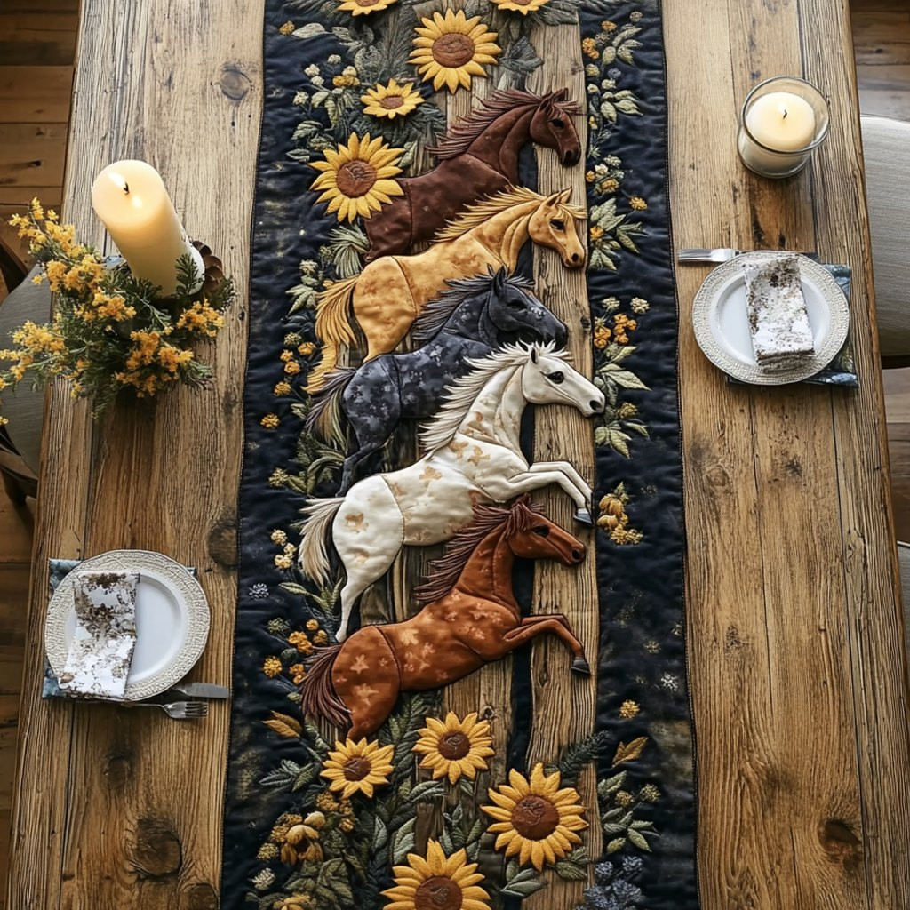 Hayfield Horses Table Runner - Made to Order TABLE928